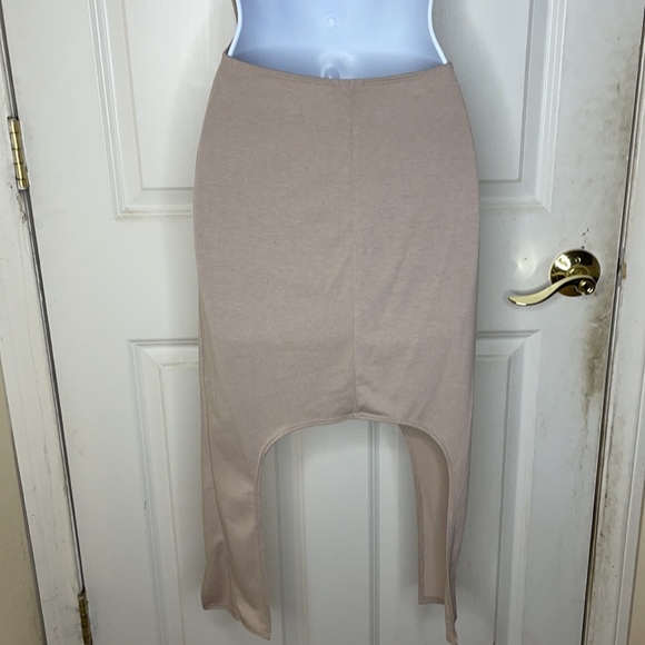 Beige Asymmetrical Dress - Picture 6 of 6